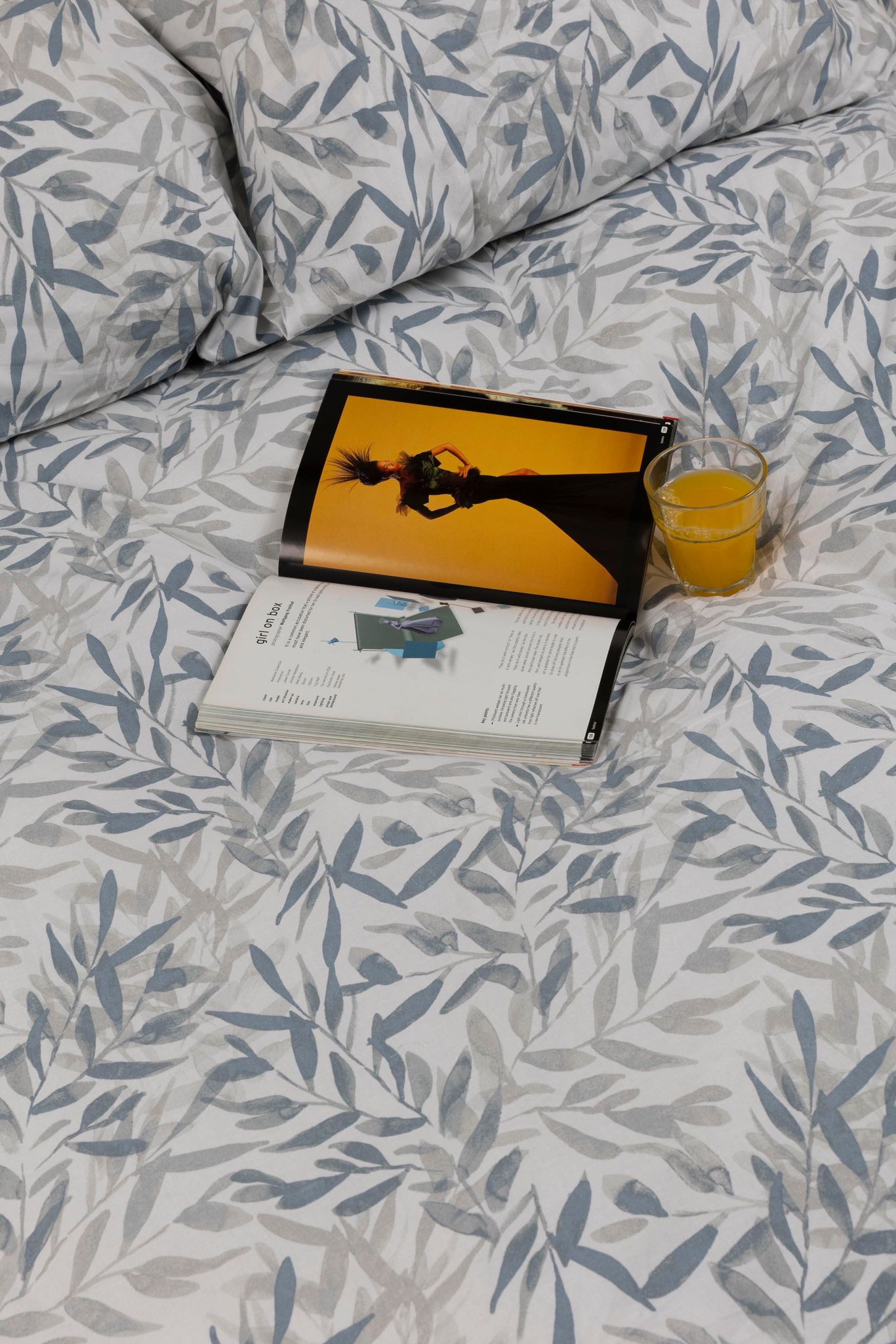 Blue Barely Percale Duvet Set