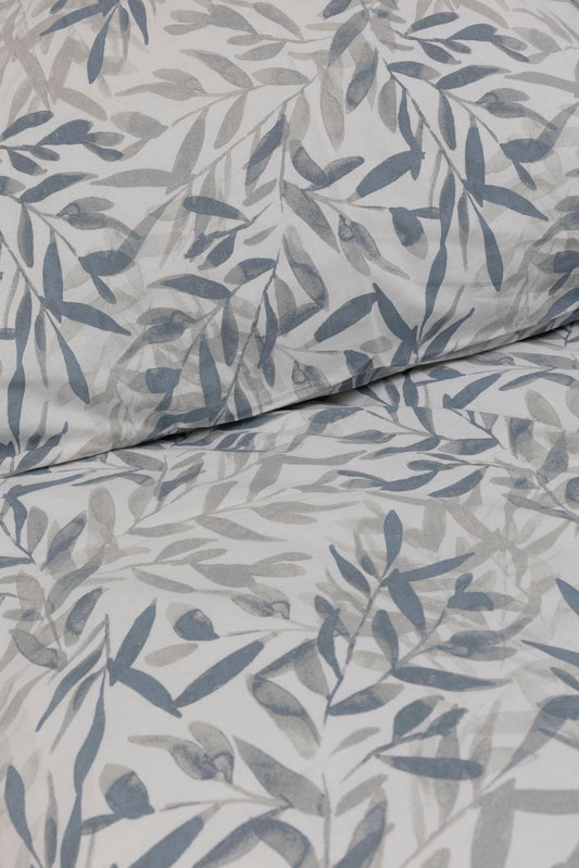 Blue Barely Percale Duvet Set